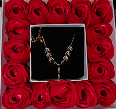 Sparkle collection - Cubic zirconia köves ezüst nyaklánc (Aranyozott)