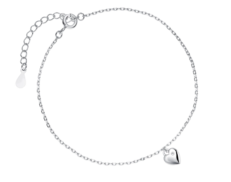 Heart collection - Zirconia köves ezüst karkötő