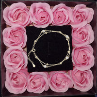 Luxory collection - Zirconia köves ezüst karkötő (Aranyozott)