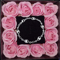 Luxory collection - Zirconia köves ezüst karkötő twist