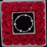 Luxory collection - Zirconia köves ezüst karkötő twist